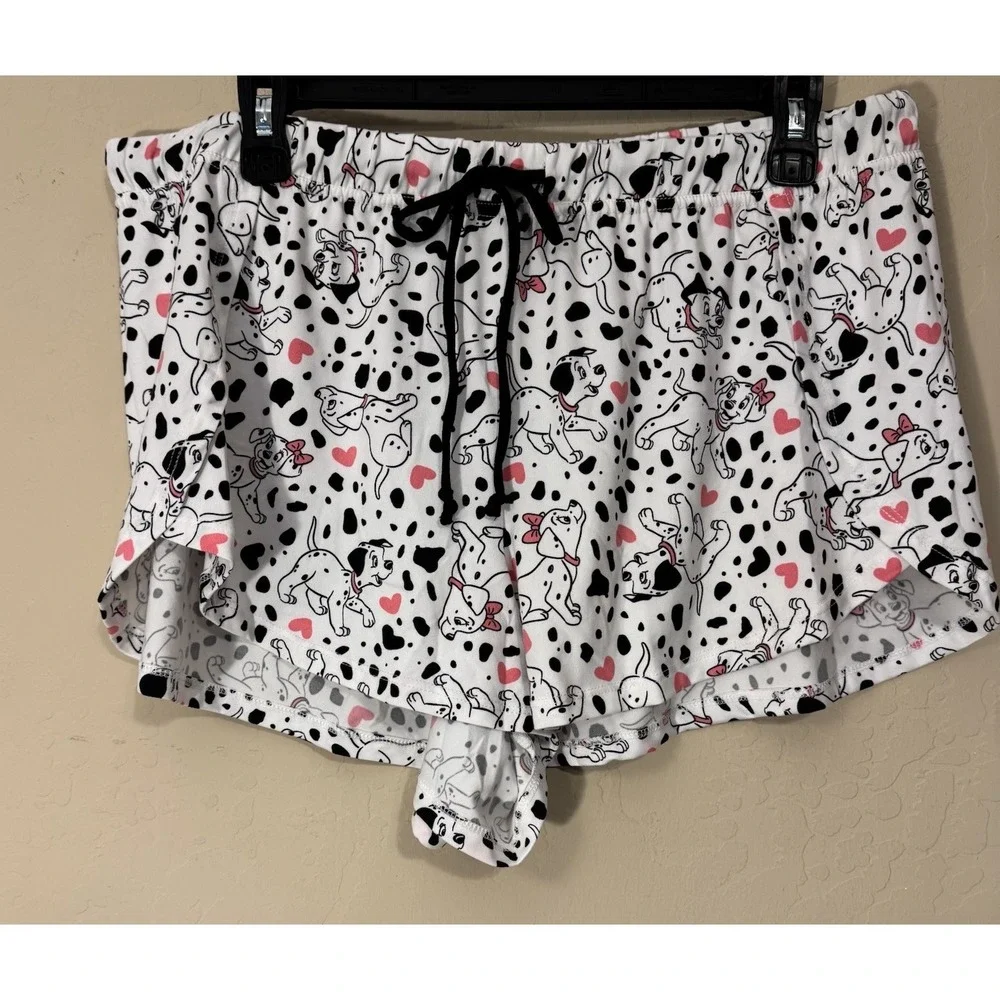 Disney 101 Dalmatians Pajama Set Women L (12-14) 2pc Dogs Hearts‎ Cute NEW - Picture 5 of 8